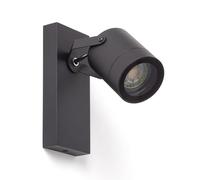 LEDKIA Aplique de Pared Exterior Orientable Aluminio 1 Foco Midway Negro
