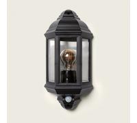 Ledkia Aplique de Pared Exterior PC con Sensor PIR Newquay Negro