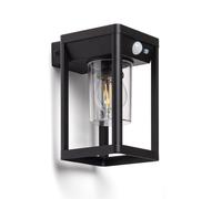 Ledkia Aplique de Pared Exterior Solar LED 2W Aluminio con Sensor de Movimiento Devah Negro Black