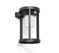 Ledkia Aplique de Pared Exterior Solar LED 2W Aluminio con Sensor de Movimiento Eneko Negro Black