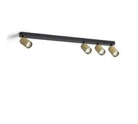 LEDKIA Aplique de Techo Aluminio Breixo 4 Focos Dorado