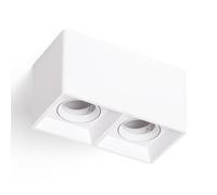 LEDKIA Aplique de Techo Cuadrado Doble Space Blanco