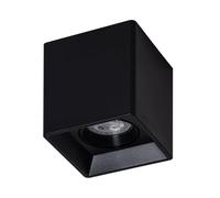 LEDKIA Aplique de Techo Cuadrado Negro con Bombilla GU10 Space 4000K Blanco | CasquilloGU10