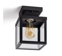 LEDKIA LIGHTING Aplique de Techo Exterior Aluminio Theia Negro E27