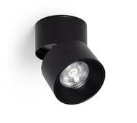 LEDKIA Aplique LED 15W de Aluminio Circular Negro New Onuba 2700K Blanco Cá