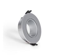 Ledkia Aro Downlight Cónico Bajo UGR para Bombilla LED GU10 / GU5.3 Corte Ø 70 mm Blanco / Negro Silver