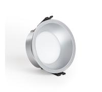 Ledkia Aro Downlight Cónico IP65 para Bombilla LED GU10 / GU5.3 Corte Ø85 mm Maxis Blanco Silver