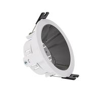 Ledkia Aro Downlight Cónico Reflect Excentrico para Bombilla LED GU10/ GU5.3 Corte Ø 75 mm Dorado Silver