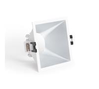 Ledkia Aro Downlight Cuadrado Bajo UGR para Bombilla LED GU10 Corte 85x85 mm Blanco White/silver