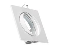 Ledkia Aro Downlight Cuadrado Basculante para Bombilla LED GU10 / GU5.3 Corte Ø 72 mm Níquel