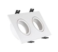 LEDKIA Aro Downlight Cuadrado Basculante para dos Bombillas LED GU10 / GU5.