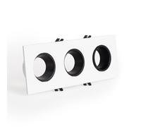 LEDKIA Aro Downlight Cuadrado Basculante para tres Bombillas LED GU10 / GU5