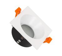 LEDKIA Aro Downlight Cuadrado IP65 para Bombilla LED GU10 Corte Ø75 mm Blan