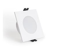 Ledkia Aro Downlight Cuadrado IP65 para Bombilla LED GU10 / GU5.3 Corte Ø75 mm Maxis Blanco White