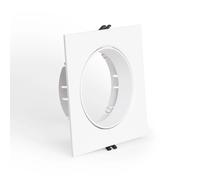Ledkia Aro Downlight Empotrable Cuadrado Direccionable para Bombilla LED GU10 AR111 Corte Ø135 mm Blanco