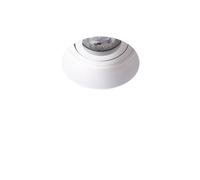 Ledkia Aro Downlight Integración Escayola/Pladur Circular para Bombilla LED GU10 Corte Ø 90 mm Trimless Blanco White