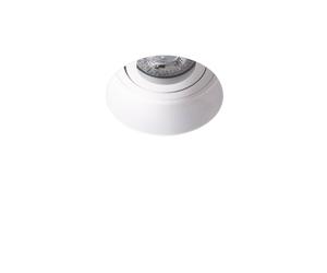 Ledkia Aro Downlight Integración Escayola/Pladur Circular para Bombilla LED GU10 Corte Ø 90 mm Trimless Blanco White