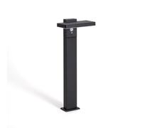 Ledkia Baliza de Pie Exterior Solar LED 4W 50cm Aluminio con Sensor de Movimiento Bran Negro Black