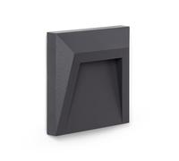 LEDKIA Baliza Exterior LED 1.5W Superficie Pared Antracita Clover 6000K Bla
