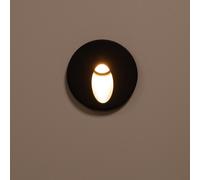Ledkia Baliza Exterior LED 1W Empotrable Pared Circular Gris Boiler