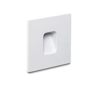 LEDKIA Baliza Exterior LED 2W Empotrable Aluminio Pared Cuadrado Blanco Oli