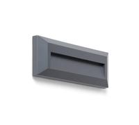 LEDKIA Baliza Exterior LED 2W Superficie Pared Rectangular Antracita Élide