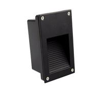 LEDKIA Baliza Exterior LED 3W Empotrable Pared Olite 3000K Negro Blanco Cál