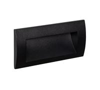 LEDKIA Baliza Exterior LED 4W Empotrable Pared Rectangular Aluminio y Crist
