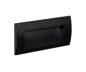 LEDKIA Baliza Exterior LED 4W Empotrable Pared Rectangular Aluminio y Crist