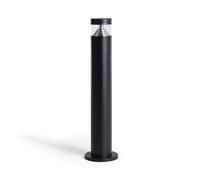 Ledkia Baliza Exterior LED 5W Superficie Pie 50cm Inti Inox Negro 3000K Blanco Cálido