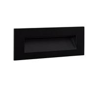 LEDKIA Baliza Exterior LED 7W Empotrable Pared Rectangular Aluminio Negro G