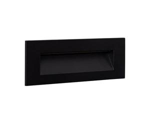 LEDKIA Baliza Exterior LED 7W Empotrable Pared Rectangular Aluminio Negro G