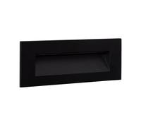 Ledkia Baliza Exterior LED 7W Empotrable Pared Rectangular Negro Groult 2700K Blanco Cálido