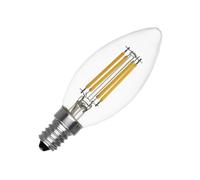 Ledkia Bombilla Filamento LED E14 4W 470 lm C35 Vela No Flicker 2700K Blanco Cálido