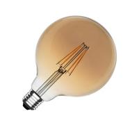 LEDKIA Bombilla Filamento LED E27 8W 750 lm G125 Gold No Flicker 2200K Súpe