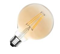 LEDKIA Bombilla Filamento LED E27 8W 750 lm Regulable G95 Gold No Flicker 2