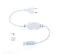 Ledkia Cable Rectificador Tira Neón LED Regulable 220V SFLEX8 Blanco