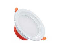 Ledkia Downlight LED 12W Circular LUX CRI90 Corte Ø 125 mm IP44 No Flicker 2700K Blanco Cálido No flicker 2700k warm white