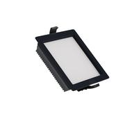 Ledkia Downlight LED 15W Cuadrado SAMSUNG Aero 130 lm/W Microprismático LIFUD Corte 135x135 mm Negro 3000K Blanco Cálido 4000k neutral white