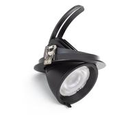 Ledkia Downlight LED 24W Circular Direccionable OSRAM 120 lm/W LIFUD Corte Ø 170 mm Negro No Flicker 3000K Blanco Cálido No flicker 3000k warm white