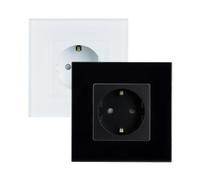 LEDKIA Enchufe Schuko con Marco PC Modern Negro