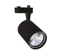 LEDKIA Foco Carril LED Monofásico 40W Bron Negro 4000K Blanco Neutro