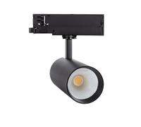 LEDKIA Foco Carril LED Trifásico 40W Carlo CCT Seleccionable Negro 4000K -