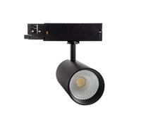 LEDKIA Foco Carril LED Trifásico 40W Carlo Negro 6000K Blanco Frío