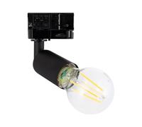 LEDKIA Foco Carril Trifásico Oasis para Bombilla E27 Negro