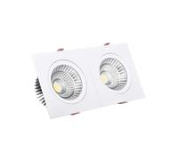 LEDKIA Foco Downlight LED 10W Rectangular Madison Corte 165x75 mm 3000K Bla