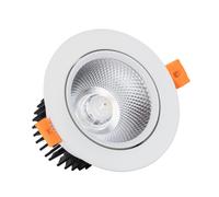 Ledkia Foco Downlight LED 12W Circular Regulable COB CRI90 Corte Ø 90 mm 2700K Blanco Cálido 4000k neutral white