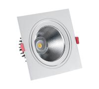 Ledkia Foco Downlight LED 15W Cuadrado Madison Corte Ø 115 mm 4000K Blanco Neutro 3000k warm white