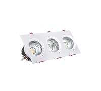 Ledkia Foco Downlight LED 15W Rectangular Madison Corte 255x75 mm 3000K Blanco Cálido 3000k warm white