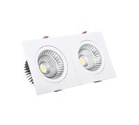 Ledkia Foco Downlight LED 20W Rectangular Madison Corte 205x90 mm 3000K Blanco Cálido 3000k warm white